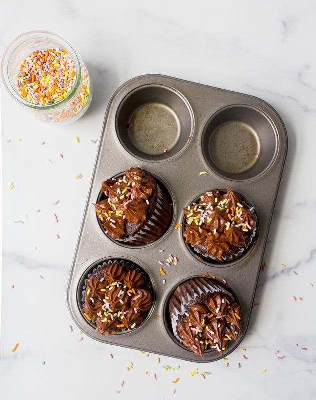 cupcake al cioccolato per due