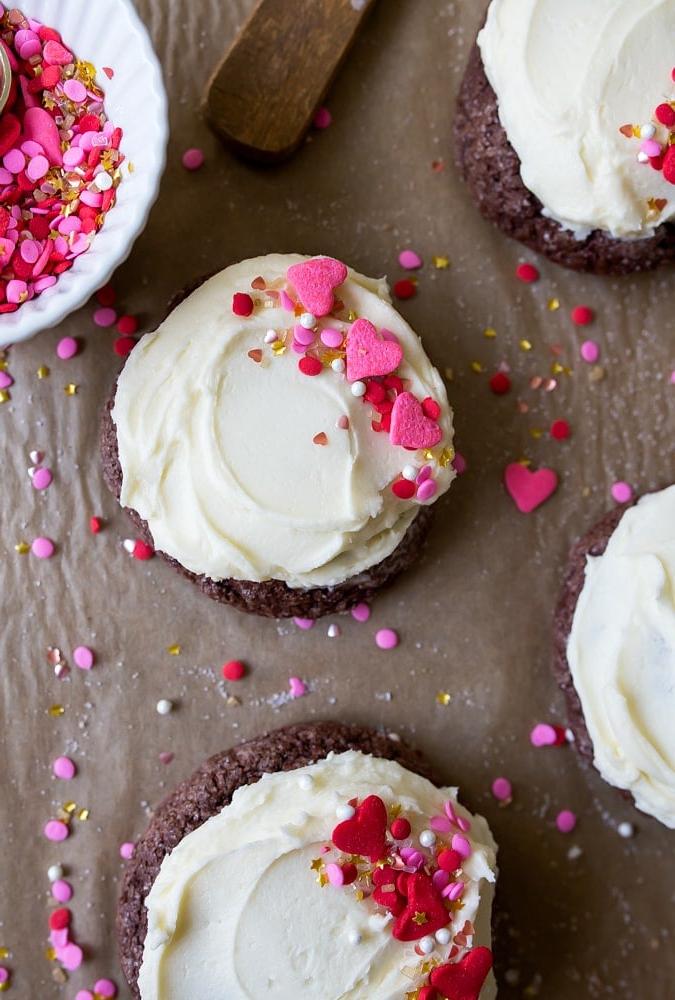 Chocolate Sugar Cookie Recipe. Small batch chocolate sugar cookies with frosting