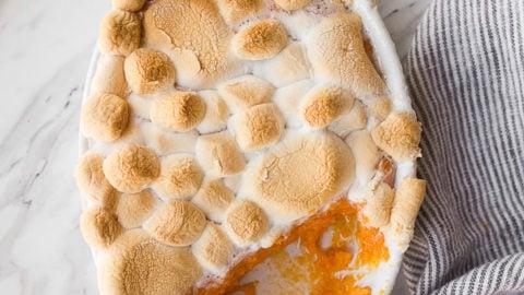 Casseruola di Patate Dolci con Marshmallow per Due
