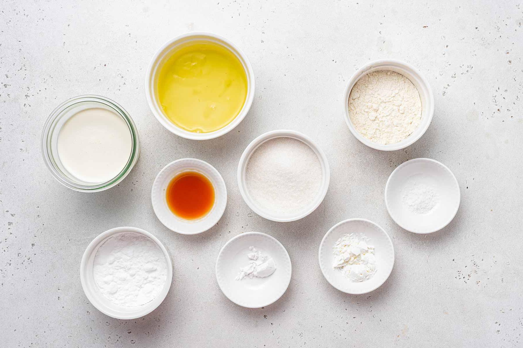 Ingredienti per muffin Angel Food.