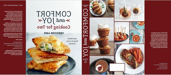 Anteprima della copertina del nuovo libro di cucina 'Comfort and Joy: Cooking for Two' di Christina Lane, con il suo nuovo e accattivante schema colori
