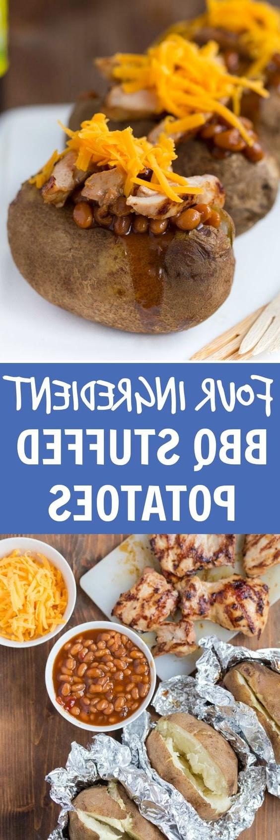 Patate al forno ripiene con pollo barbecue e fagioli