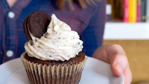 Cupcakes Cookies and Cream, con biscotti Oreo.