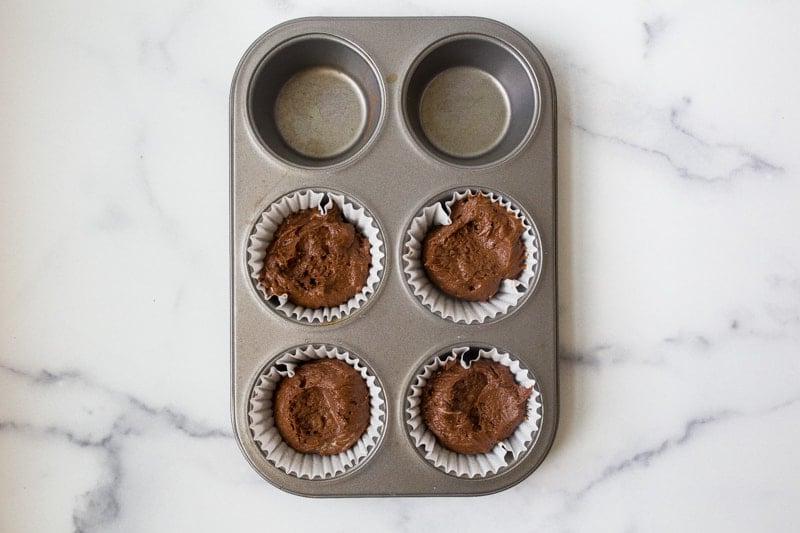 impasto cupcake al cioccolato
