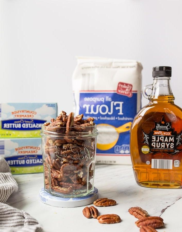 Sostituire lo sciroppo di mais con lo sciroppo d'acero nelle barrette di noci pecan