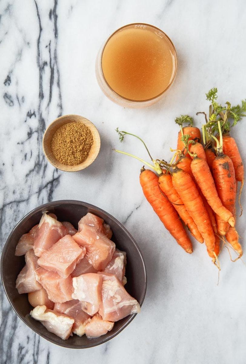 Pappa fatta in casa: purea di pollo con carote