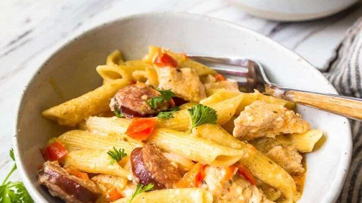 Instant Pot Pasta al Pollo Cajun 7 instant pot cajun chicken pasta in bowl