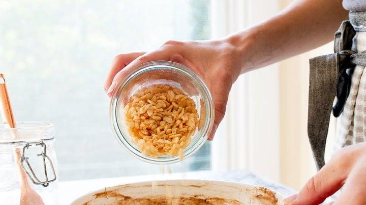 Dolcetti di riso soffiato alla zucca 2 Dolcetti di Riso Soffiato e Spezie di Zucca per Due
