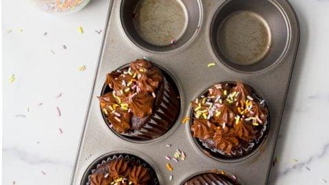 cupcake al cioccolato per due