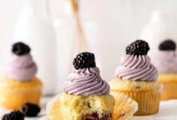 Luscious Blackberry Cupcakes