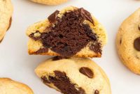 Brownie Heart Chocolate Chip Cookies