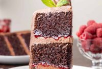 Dark Chocolate Raspberry Gateau