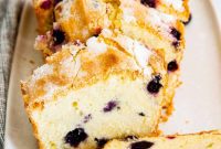 Bright Lemon Blueberry Pound Cake