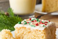 Decadent Eggnog Sheet Cake