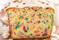 Rainbow Confetti Pound Cake