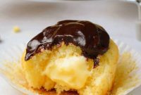 Velvet Boston Cream Cupcakes