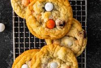 Spooky M&M Halloween Cookies