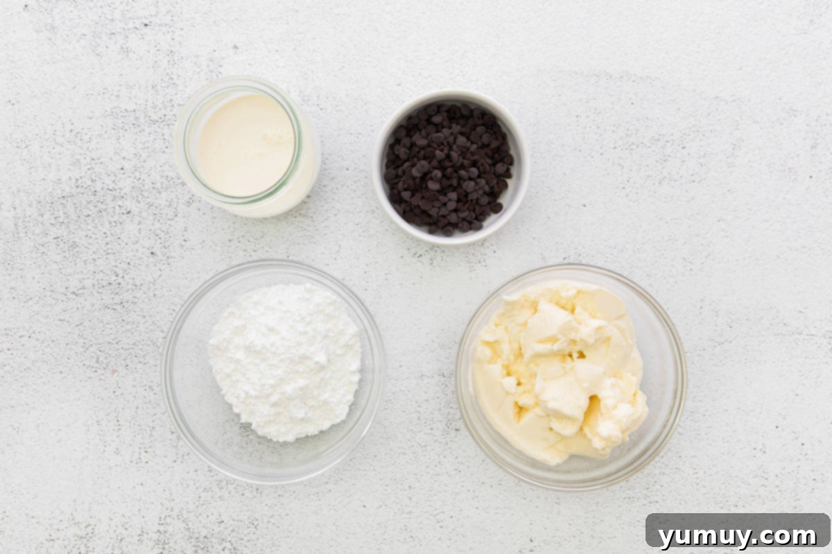 Cannoli Dream Cupcakes 12 The process of preparing the creamy cannoli filling, showing mixed ingredients in a bowl.