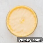 buttermilk chess pie before baking