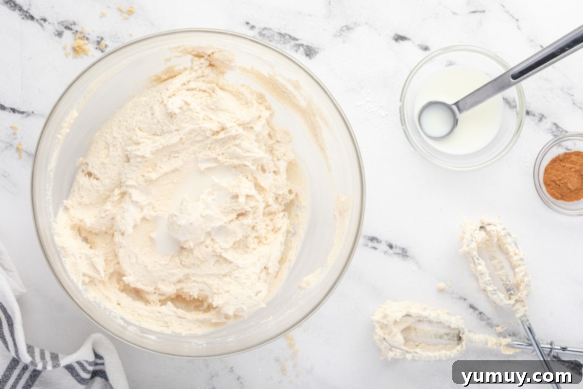 Spiced Gingerbread Cupcakes 12 mixing frosting ingredients
