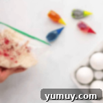 rice with a few drops of red food coloring in a ziplock bag.