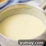 pudding in a saucepan.