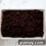 Bite Sized Chocolate Delights 7 Baked chocolate cake broken up into crumbled pieces.