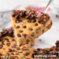 The Legendary Chocolate Chip Cookie Cake 4 featured chocolate chip cookie cake