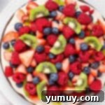 Jeweled Brownie Fruit Tart 10 overhead brownie fruit pizza