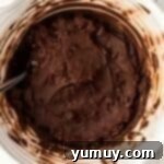 Chocolate donut dough in a mixing bowl.