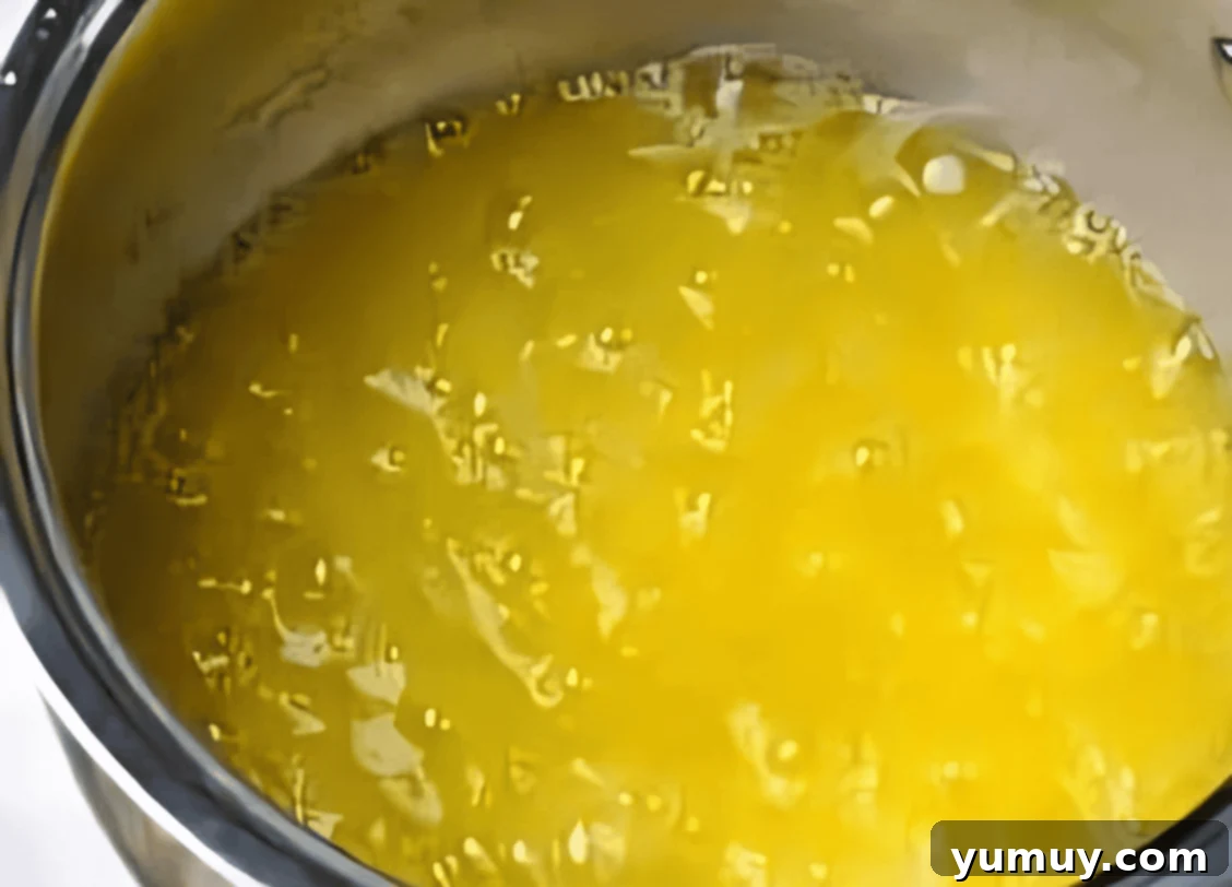 browning butter in a saucepan.