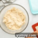 Fathers Day Cookie Creations 7 fathers day cookie dough in a glass bowl.