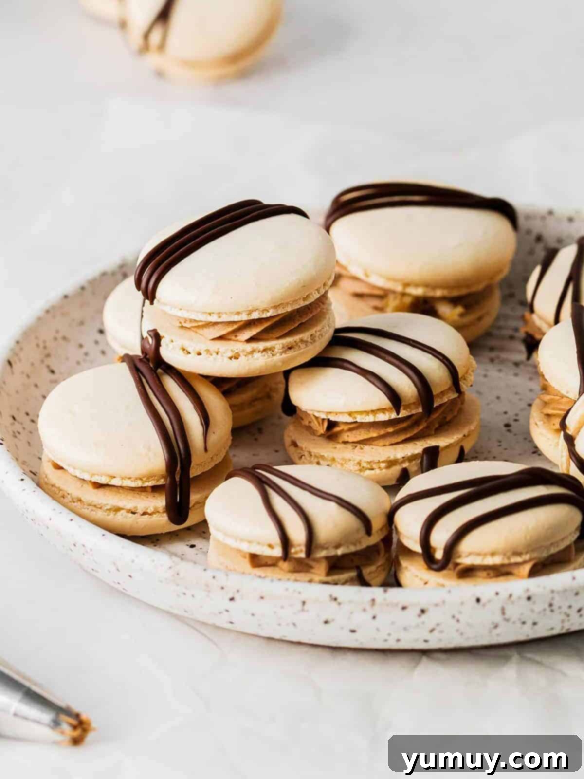 The Baker's 9 Essential Cookie Foundations 13 plate of german chocolate macarons