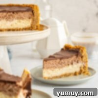 Featured chocolate caramel cheesecake