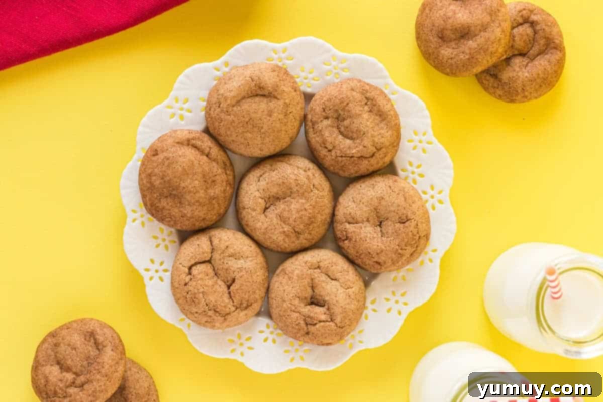 overhead view of churro cookies on a white plate with glasses of milk.