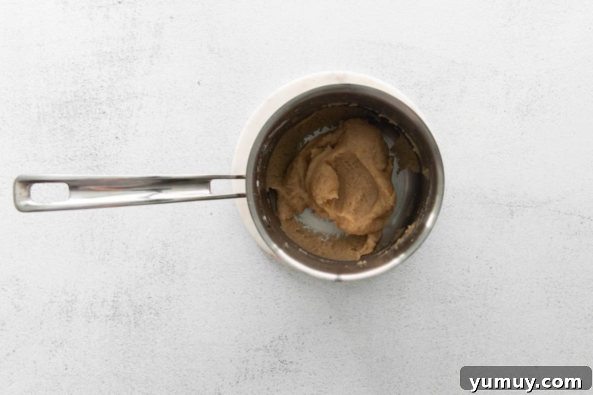 churro dough in a saucepan.