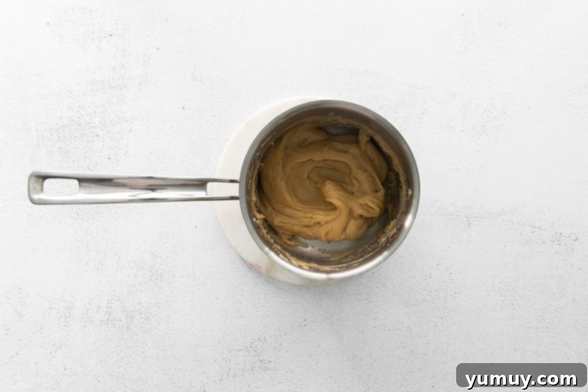 churro dough in a saucepan.