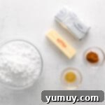 frosting ingredients for cinnamon swirl cupcakes.