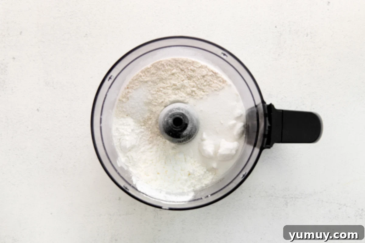 Fluffy Scones from Scratch 11 dry ingredients in a food processor