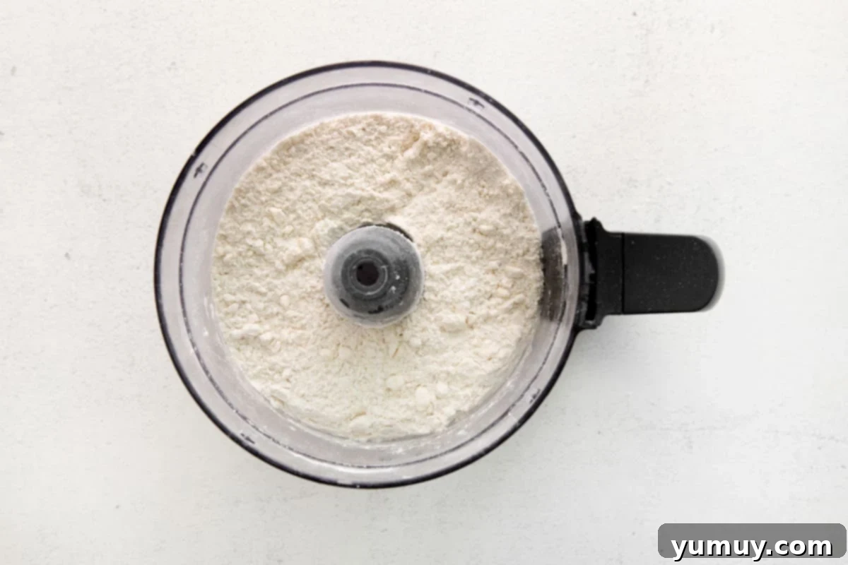 Fluffy Scones from Scratch 12 combining ingredients in a food processor