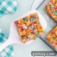 Featured image of colorful Fruity Pebbles treats, ready to be enjoyed.