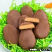Featured image of homemade Reese's peanut butter eggs.