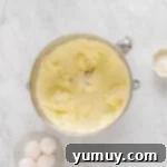 overhead view of heavy cream sour cream lime juice vanilla and salt added to cream cheese mixture in a stainless mixing bowl.