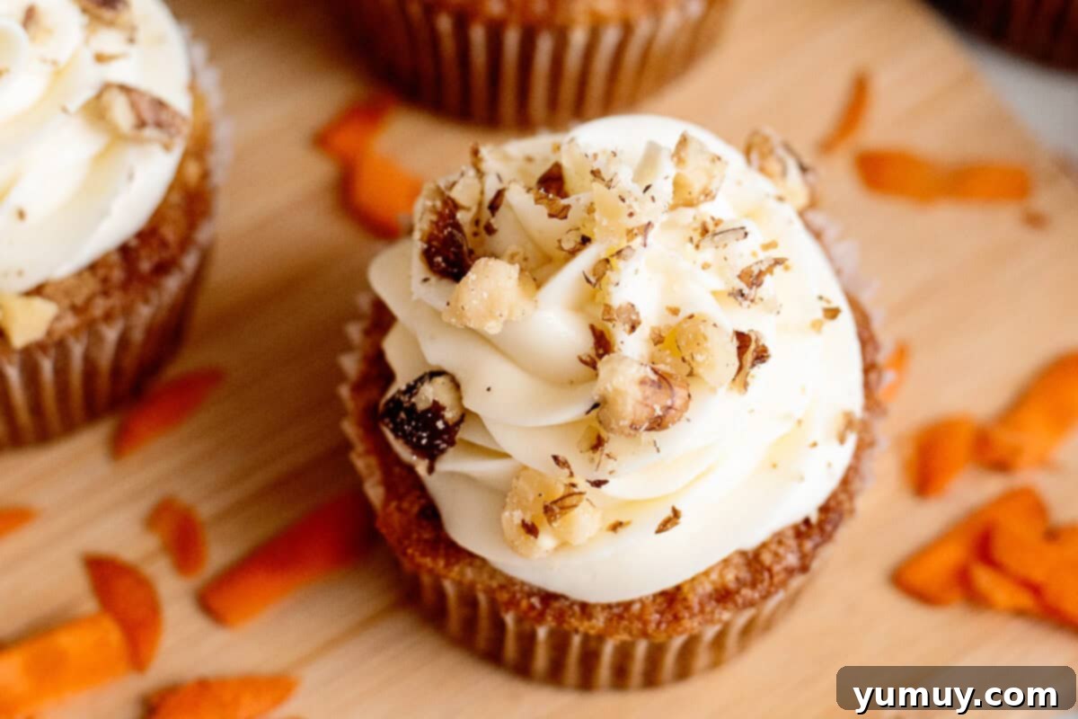 Spiced Carrot Cupcakes with Cream Cheese Frosting 10 carrot cake cupcakes with cream cheese frosting