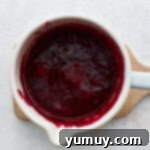 Berry filling in a saucepan.