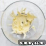 Creamed butter in a bowl.