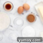 measured ingredients for snickerdoodle cupcakes in individual bowls.