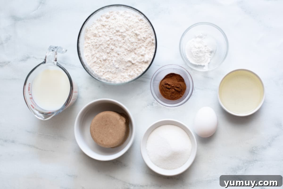 Snickerdoodle Swirl Bread 11 All the fresh ingredients for homemade snickerdoodle bread, laid out and ready for baking.