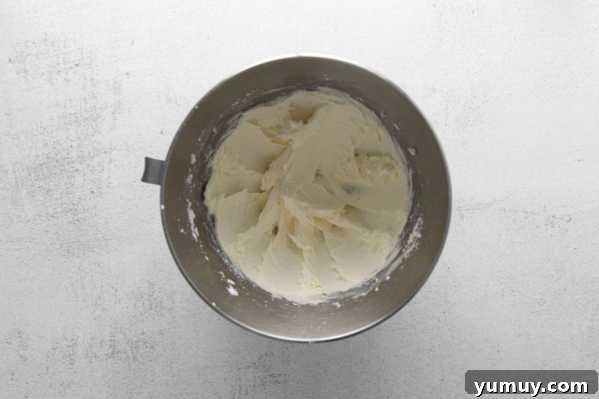 Tangy Cranberry Delights 22 Rich, fluffy buttercream frosting swirling in a silver mixing bowl.