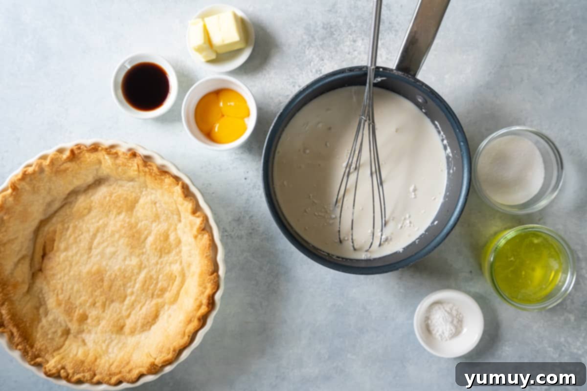 Golden Butterscotch Delight 17 A saucepan on the stove with the butterscotch mixture, showing it starting to thicken and darken.